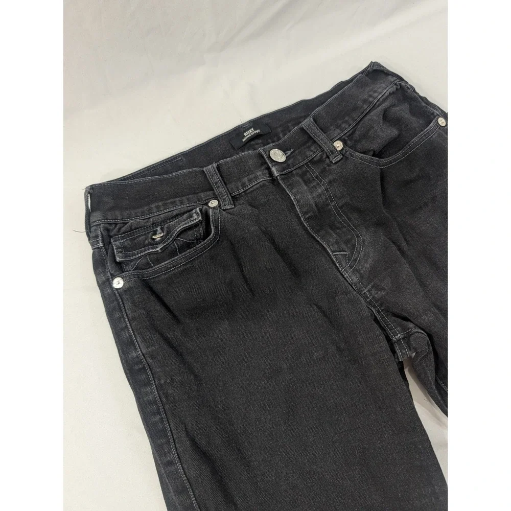 True Religion Ricky Relaxed Straight Jeans Men's Black Size 32x29 Stretch